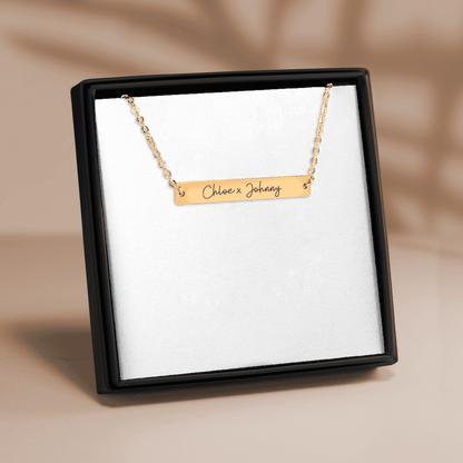 Lembrança com Nomes - Barra Horizontal - Colar