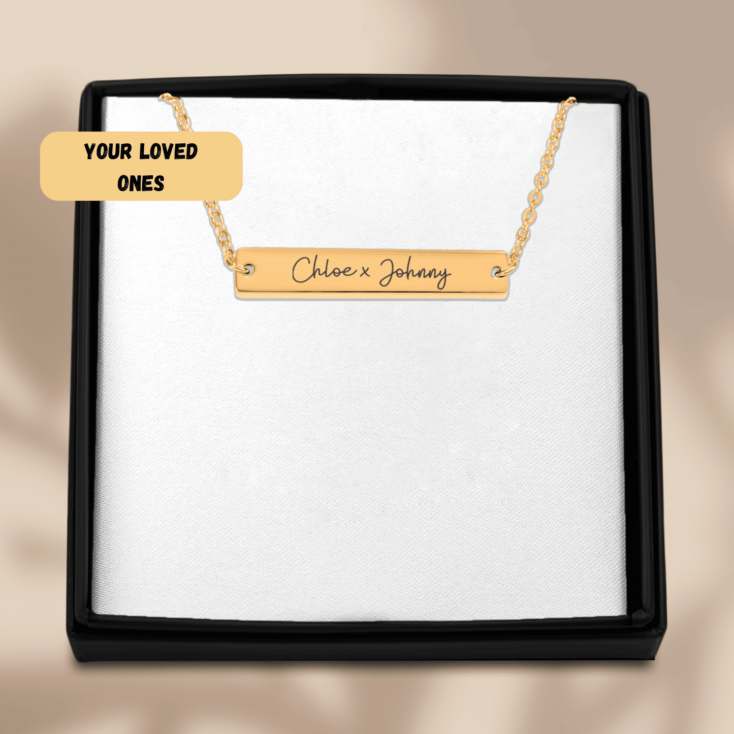 Lembrança com Nomes - Barra Horizontal - Colar