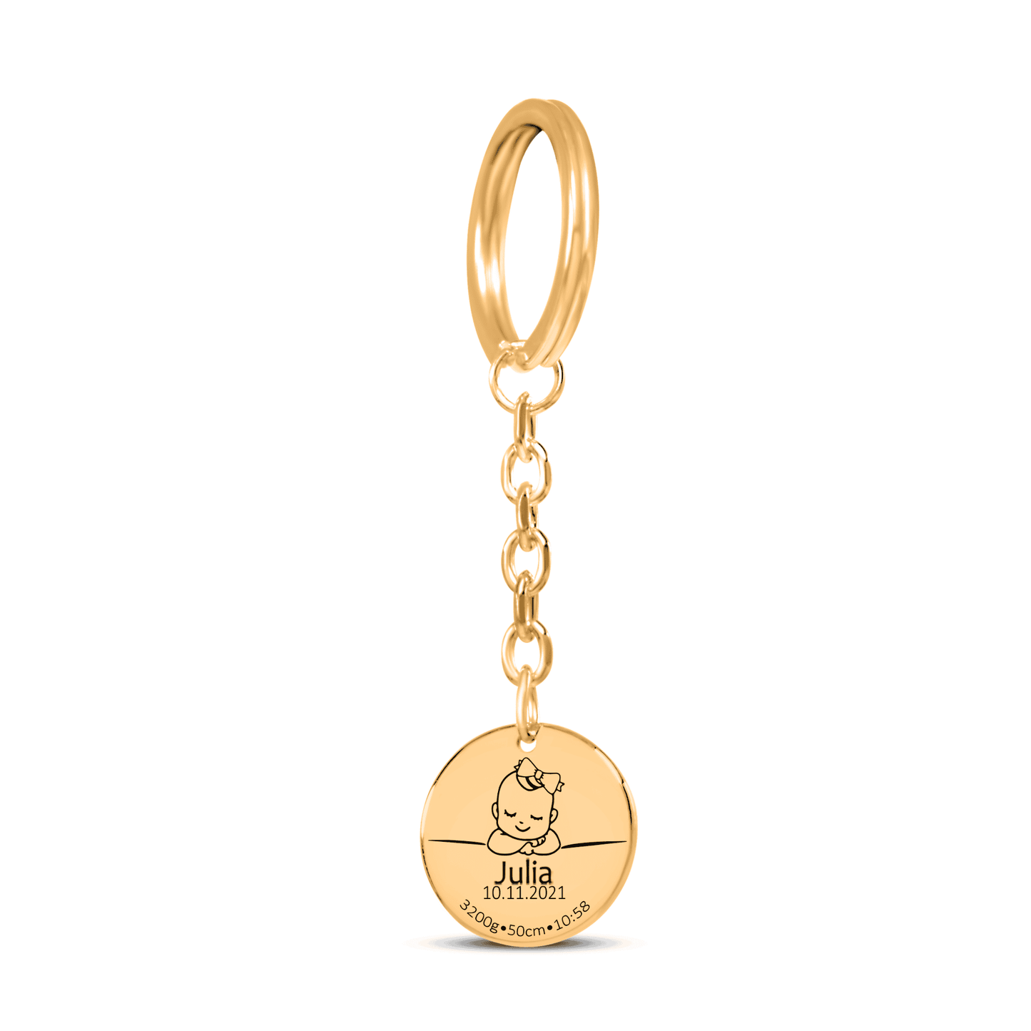Bem vindo ao Mundo - Medalha - Porta-Chaves