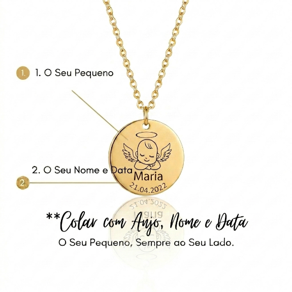 O Meu Pequeno Anjinho — Colar Personalizado