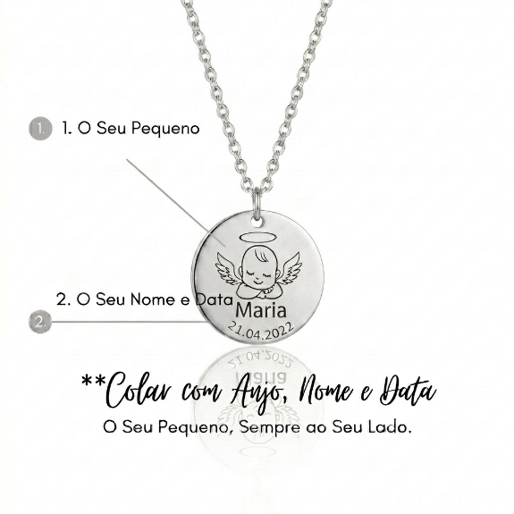 O Meu Pequeno Anjinho — Colar Personalizado