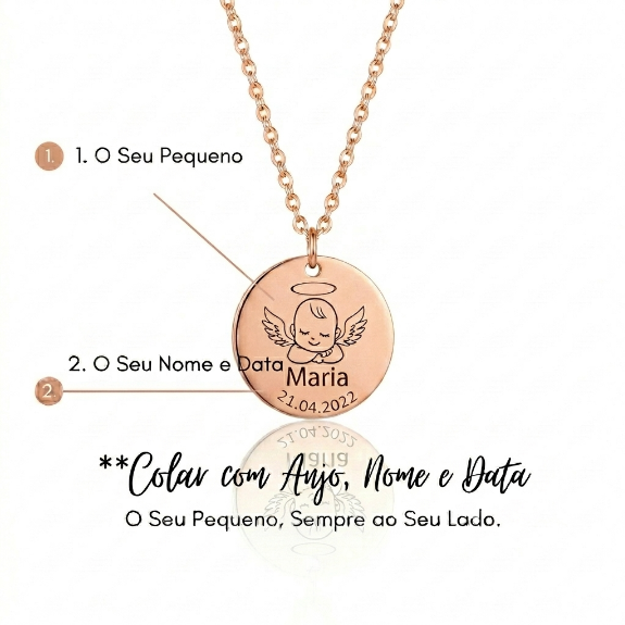 O Meu Pequeno Anjinho — Colar Personalizado